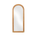 Elegant Arched Wooden Mirror with Minimalist Design